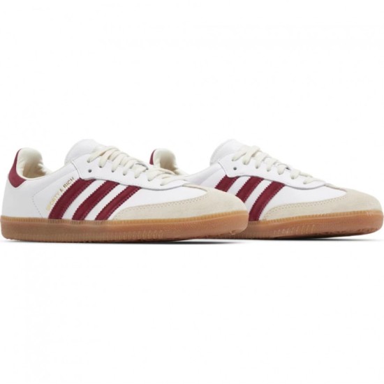 Adidas Sporty Rich X Samba OG White Core Burgundy